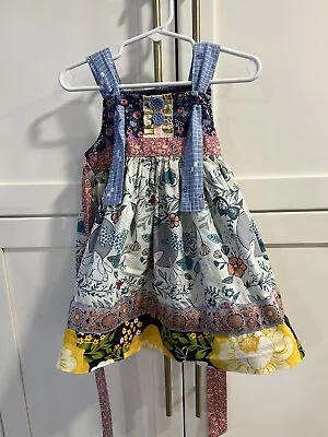 Toddler Girls Matilda Jane Floral Bunny Knot Dress Size 2 Platinum HTF 5 Of 10 • $43