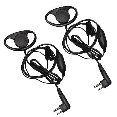 2-Pack D Shape Earpiece Headset For Motorola CLS CP DTR FD MV RDU SV XU Series • $14.95