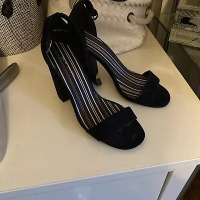 £7 • Buy NEW LOOK Magenta Suede Strappy Shoes Heel UK Size 6 (EU 39)