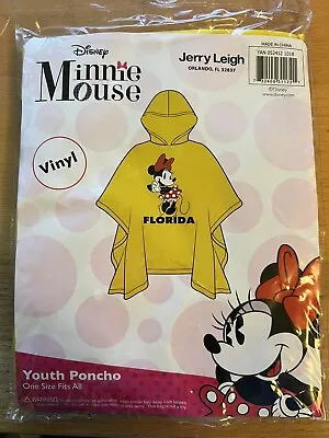 New Disney Minnie Mouse Poncho Vinyl Youth One-Size Jerry Leigh • $9.99