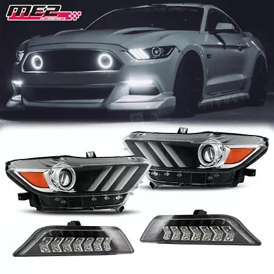 Turn Signal For 2015-2017 Ford Mustang HID/Xenon Headlights+LED Fog Lights W/DRL • $389.98