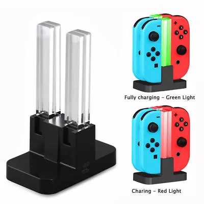 4 Ports New Charger Dock Charging LED Stand Charger For Nintendo Switch Joy-Con • $16.98
