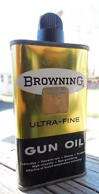 Browning Gun Oil Tin - Vintage Oil Tin Can - Ultra Fine • $12