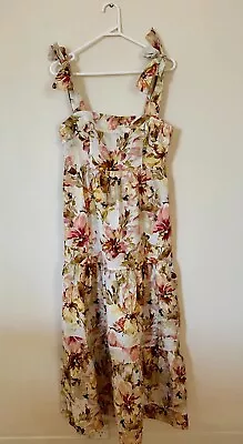 Kachel Tamara Floral Tie Shoulder Maxi Dress 8 BNWOT • $35