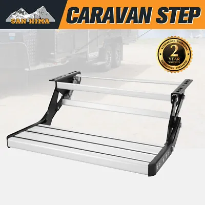 Caravan Step Aluminium Pull Out Folding Caravan Step Camper Trailer Motorhome RV • $145.95