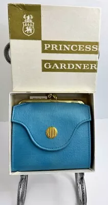 PRINCE GARDNER Vintage Blue Wallet Coin Purse INCLUDES ORIGINAL BOX • $4.99