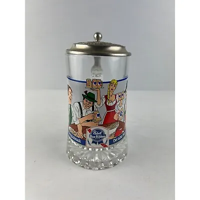 Pabst Blue Ribbon Since 1844 Commemorative Glass Beer Stein • $27.99