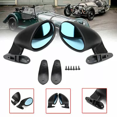 2pcs Matte Black Look Racing Mirror F1 Type Kit Car Side Wing Mirrors Universal • $41.39