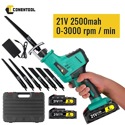 21V Electric Cordless Reciprocating Saw Saber Cutting Saw Kit With 2.5Ah Battery • £29.99