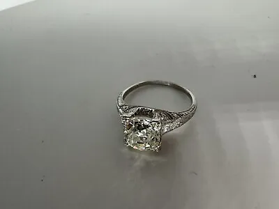 Platinum Vintage Style 2.14 Ct Old Mine Brilliant Cut Diamond Ring $20k • $12950
