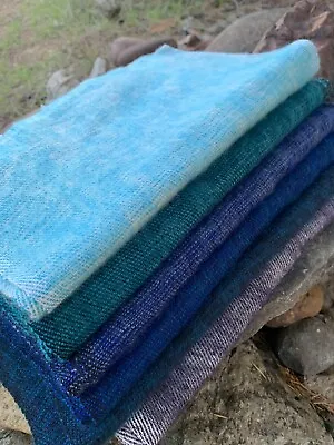 Soft Himalaya Yak Wool Scarf Shades Of Blue Collection - Handmade In Nepal • $25