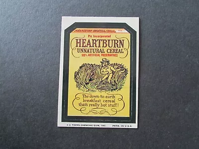 1974 Topps Wacky Packages 9th Series 9 Sticker Heartburn Cereal Listing #4 • $3.99