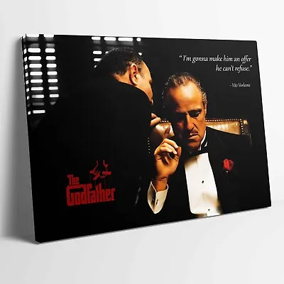 The Godfather Vito Corleone Logo Stretched Canvas Or Unframed Poster More Sizes • £12.99