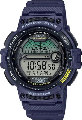 Casio Fishing Gear Men's Quartz Blue Resin Resin Band 47mm Watch WS1200H-2AV • $28.99