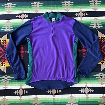 Trek USA Vtg Polartec Sz L Pullover Fleece Cycling Jacket Shirt L/S  90's • $19.50