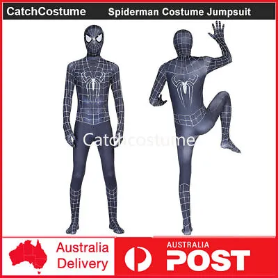 Adult Venom Spiderman Bodysuit Superhero Cosplay Costume Jumpsuit Fancy Outfit • $30.99