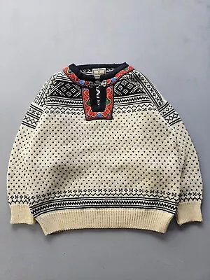 Vintage Dale Of Norway Women's Wool Knit Pullover Sweater Petite 10 Nordic • $21.70