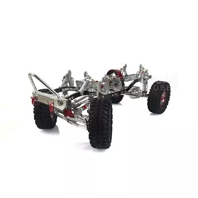 SCX10 1/10 RC Rock Crawler Cars KIT CNC Aluminium Alloy 4WD Frame Chassis Silver • $480.32