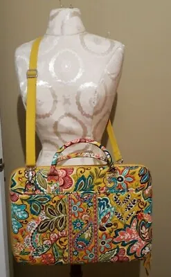 Vera Bradley Provencal Yellow Floral Hard Shell Laptop Computer Case Quilted • $16.16