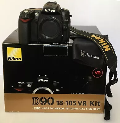 Nikon D D90 12.3MP DSLR Camera Body With Books And Original Box • $146.74