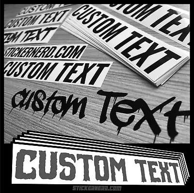 Custom Text Vinyl Lettering Sticker Decal Window Trailer Business Car Name Boat • $5