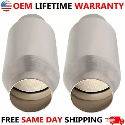 Pair 3 Inch Universal High Flow Performance Catalytic Converter 410300 • $41.59