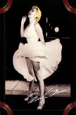 Marilyn Monroe 4X6 Color White Dress Postcard 1999 Illinois Lottery Ad Card • $3.88