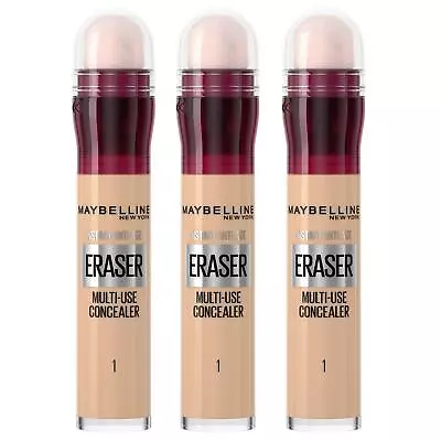 Maybelline Instant Age Rewind Anti Age Eraser Eye Concealer 01 Light 3 Pack • £26.99