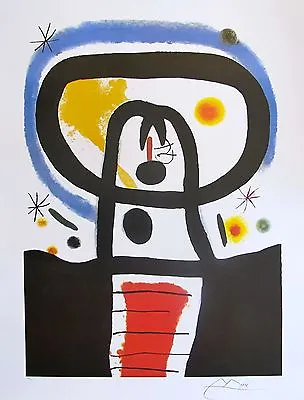 Joan Miro EQUINOX Signed Limited Edition Large Lithograph Art 34  X 26  • $59.99