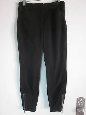 3.1 Phillip Lim Womens Size 0 Slim Black Ankle Zip Cotton Modal Pants • $49.50