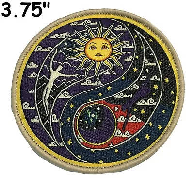 Artist Morris Celestial Sun Moon - Yin Yang Embroidered Patch 3.75” Diameter New • $4