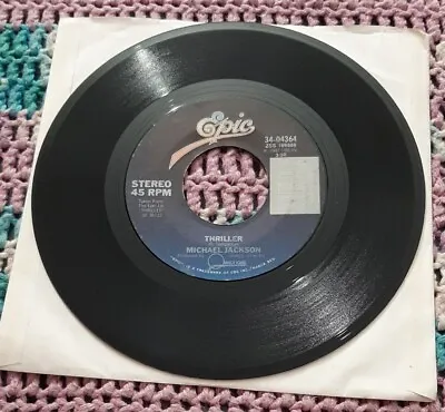 Michael Jackson 45 Thriller / Can't Get Outta The Rain 1982 Epic 34-04364 • $11.77