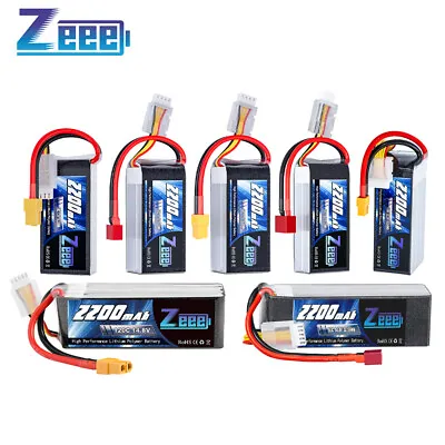 Zeee 2s 3s 4s 6s Lipo Battery 2200mAh 50C-120C Soft Case Lipo For RC Car Truck • £76.99