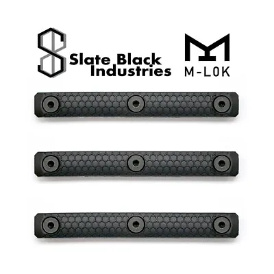 M-LOK Rail Cover Grip Panels - 3-pack (Black / 3-slot) For MLOK Rails • $19.99