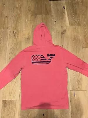 Vineyard Vines Long Sleeve Hooded T-shirt Long Sleeve Size Large Light Red Pink • $20