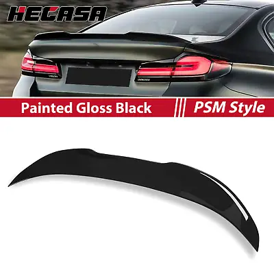 FOR 11-17 BMW F10 535i 535d 550i M5 Gloss Black PSM Style Rear Spoiler Lip Wing • $60.99