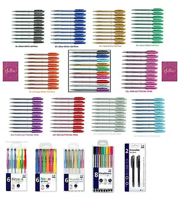 £2.49 • Buy Gold & Silver Gel Pens Sparkled Glitter Scented Pearlised Neon Colour Metallic 
