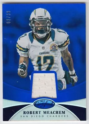 2013 Certified Mirror Blue Materials #77 Robert Meachem Jersey /99 • $4.20