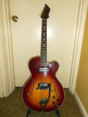 VERYNICE Vintage Kay SWINGMASTER Semi-hollow Guitar 2 SPEED BUMP PU NICE BINDING • $895
