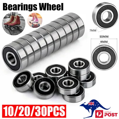 608RS Skateboard Roller Scooters Sealed Ball Longboard Skate Bearings Wheel Sets • $7.62