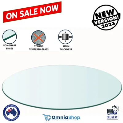 $49.97 • Buy Dining Coffee Table Top Tempered Glass Round 500mm, Thickness: 8mm Transparent