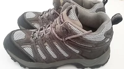 Wrangler Womens Size 8 Hero Mesa Grey/Purple  Leather Hiking Hightop Shoes EUC • $41.99