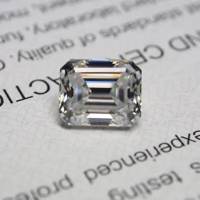 3 Crt Emerald Cut White Color Diamond Loose VVS1 With Certificate + Free Gift • $158