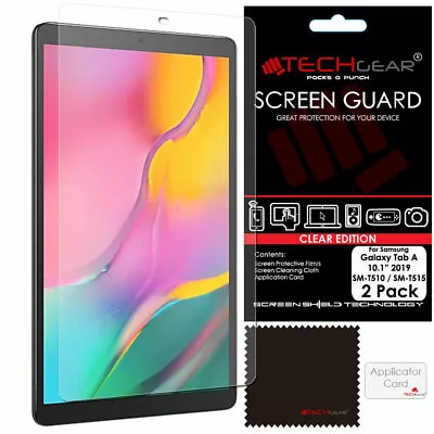 2 Pack TECHGEAR Screen Protectors For Samsung Galaxy Tab A 10.1  2019 T510 /T515 • £2.95