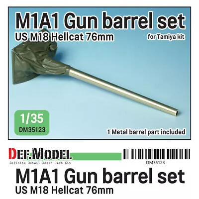 DEF 1/35 WWII US M18 TD M1A1 Gun Barrel For Tamiya Kits • $6.39