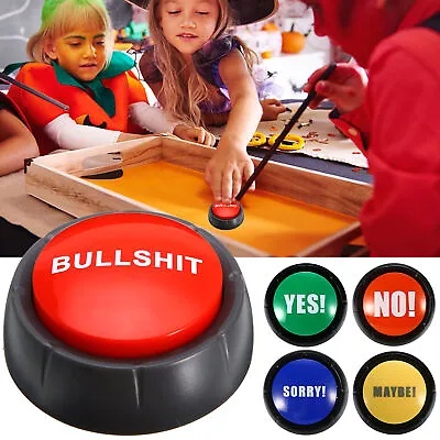 $14.51 • Buy 1pc Bullshit No Sorry Yes Sound Talking Button Home Party Funny Toy