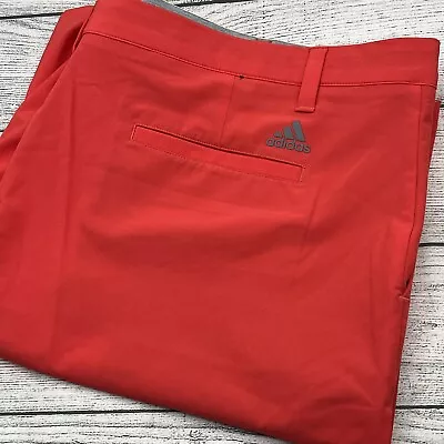 ADIDAS Golf Men's 365 Ultimate Flat Front Golf Shorts SIZE 42 Coral/Red EUC LN • $24.95