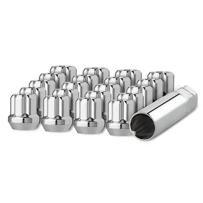 20 Chrome 14x1.5 Open End Duplex Spline Tuner Lug Nuts For Aftermarket Wheels • $37