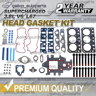 VRS Cylinder Head Gasket Bolt Kit Holden VT VX VY WH WK 3.8L L67 V6 Supercharged • $215