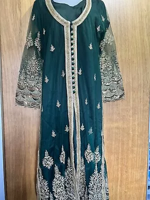 Fancy Tailormade Long Net Open Shirt And Trouser Suit Indian/Pakistani Dress • £49.99